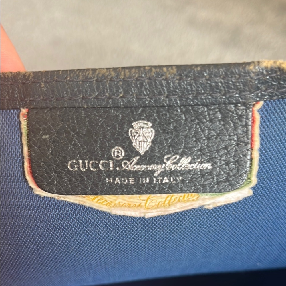 Gucci Navy and Tan Tote - Picture 9 of 12